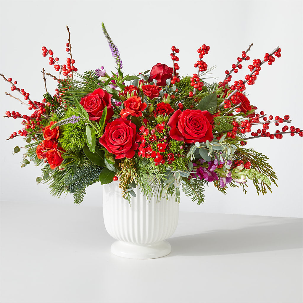 Big Red Bow Bouquet – Central Market Florist #138, Latham NY