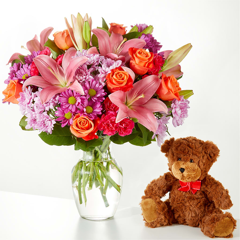 One and Only Bouquet and Bear Bundle – Central Market Florist #138, Latham NY