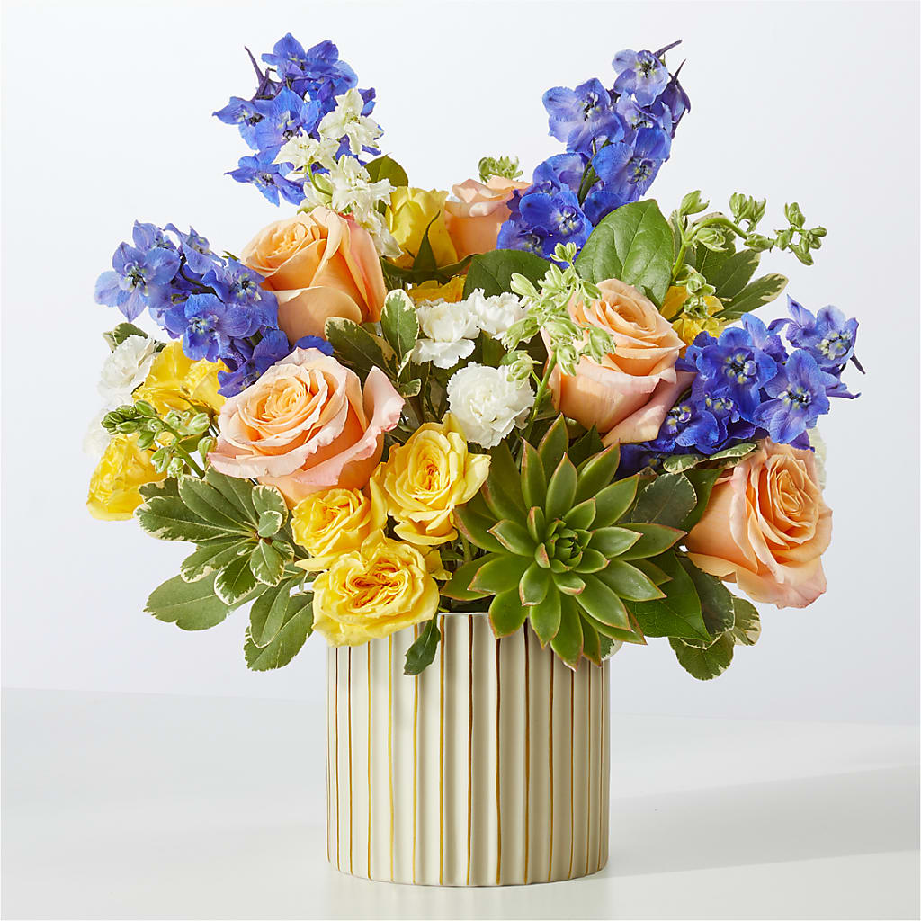 Cobalt Reverie Bouquet – Central Market Florist #138, Latham NY