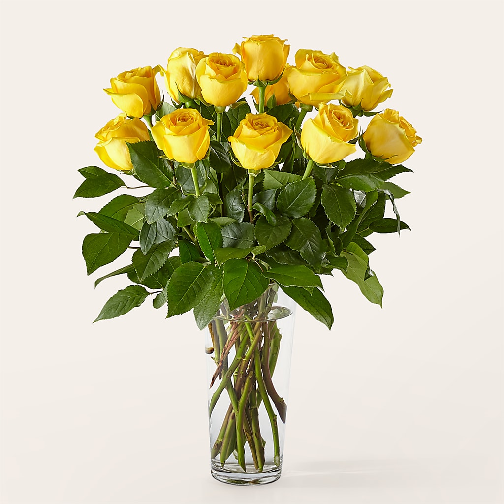 Long Stem Yellow Rose Bouquet – Central Market Florist #138, Latham NY