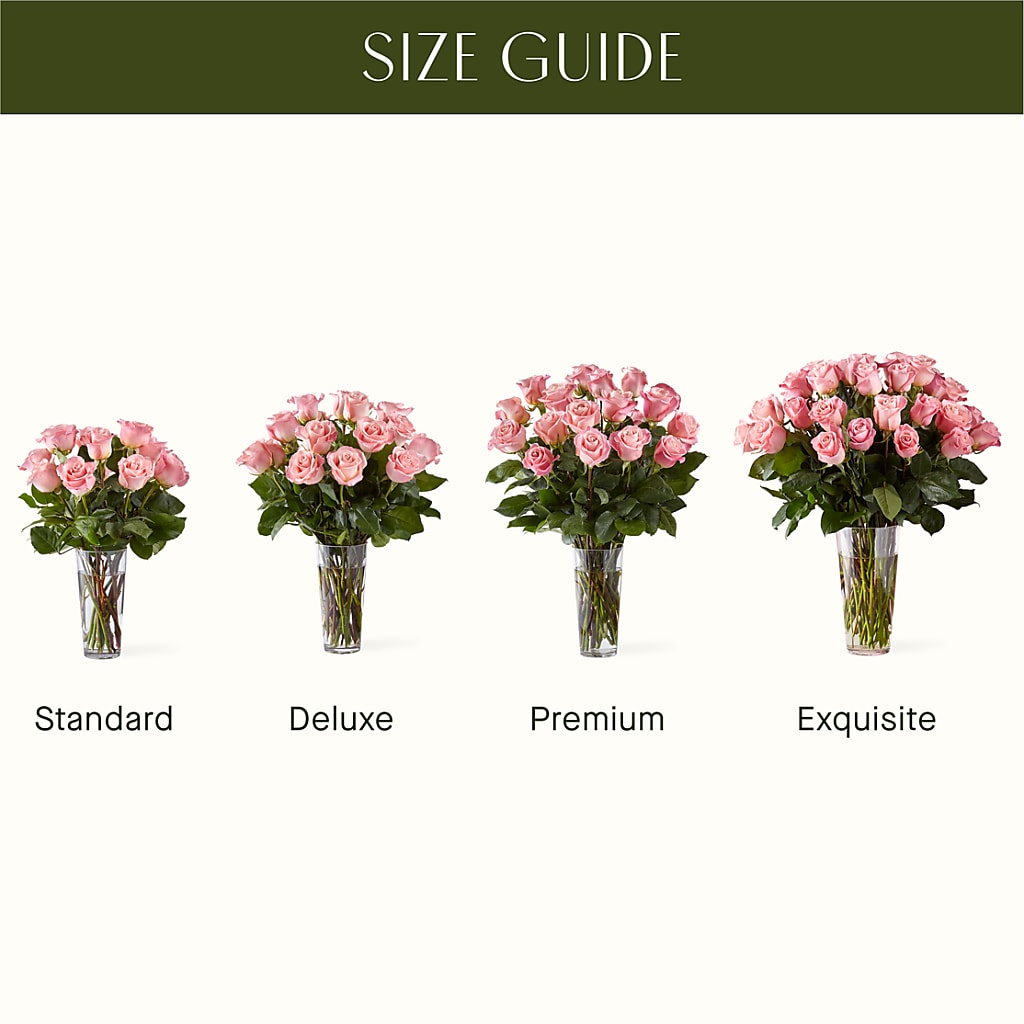 Long Stem Pink Rose Bouquet – Central Market Florist #138, Latham NY