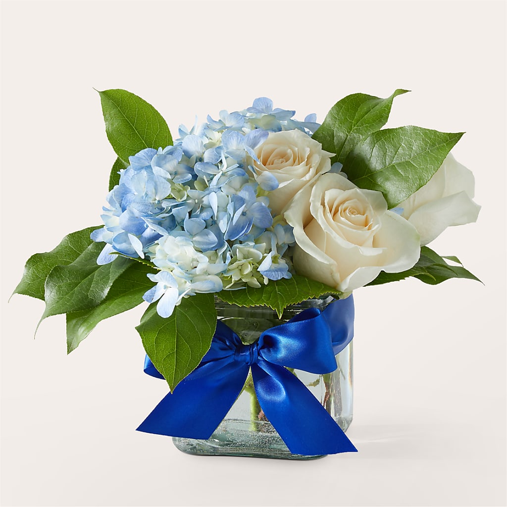 Sky Blue Delight Bouquet – Central Market Florist #138, Latham NY