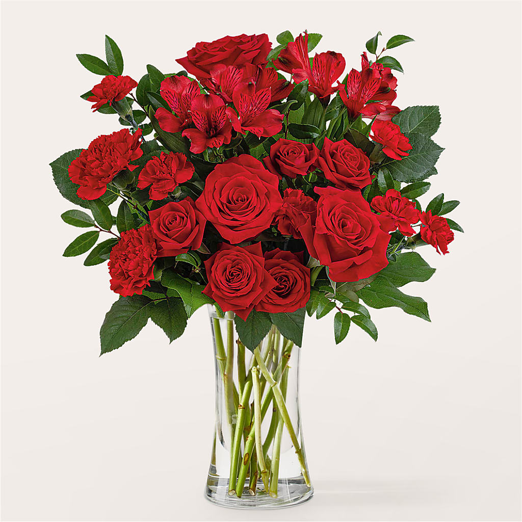Brilliant Ruby Bouquet – Central Market Florist #138, Latham NY