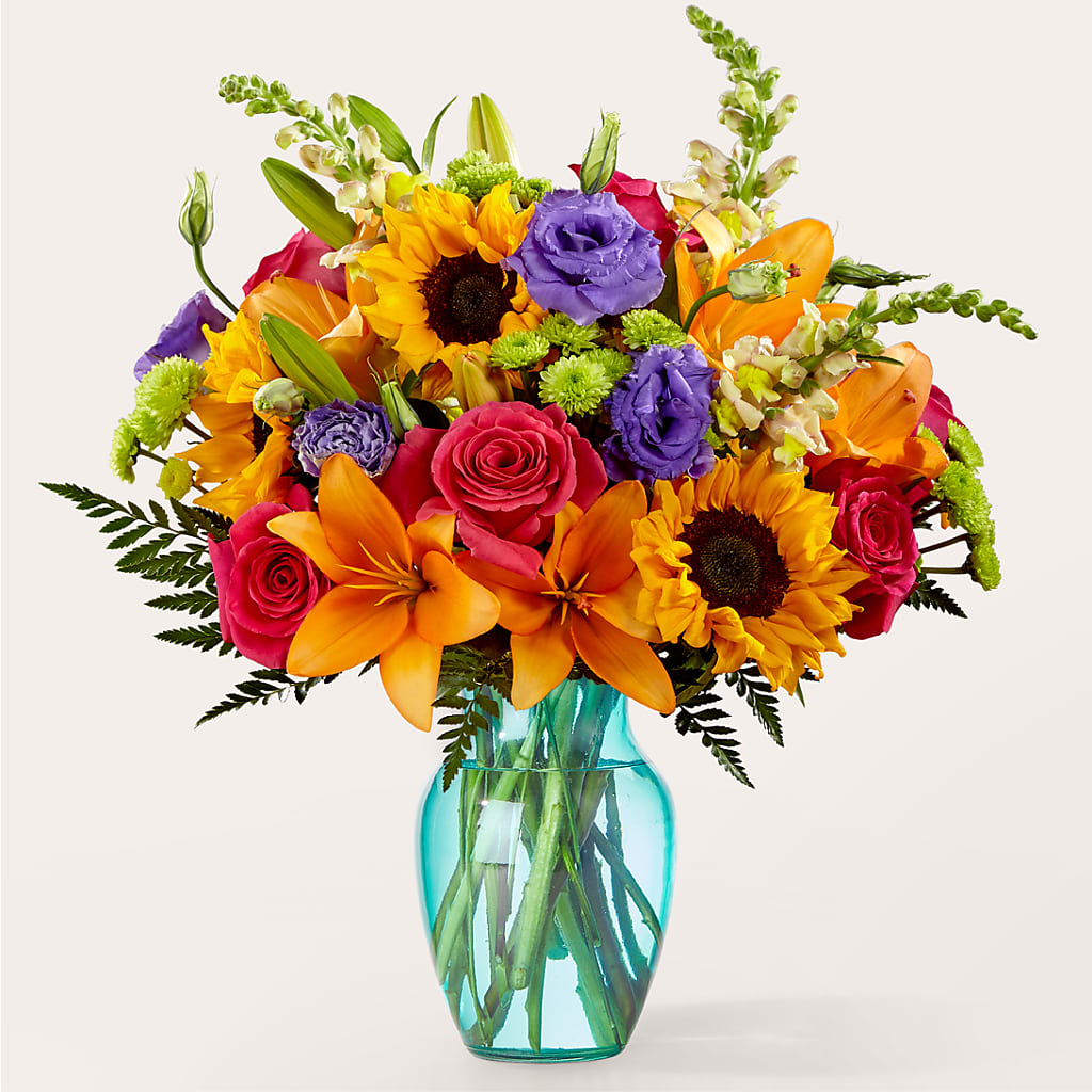 Double Rainbow Bouquet – Central Market Florist #138, Latham NY
