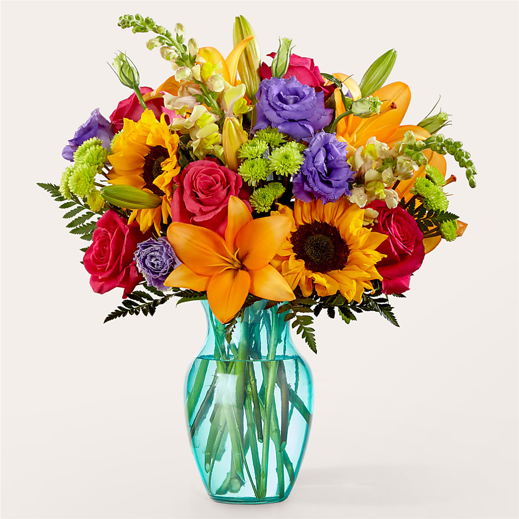 Double Rainbow Bouquet – Central Market Florist #138, Latham NY