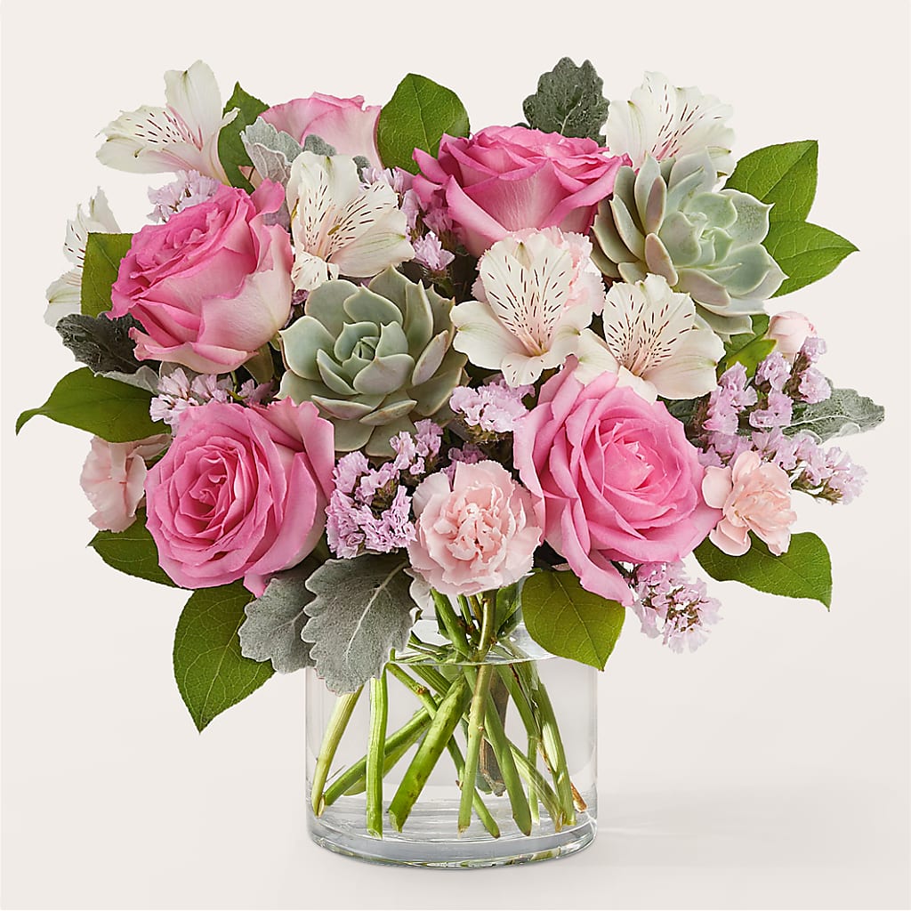 Dusty Rose Bouquet – Central Market Florist #138, Latham NY