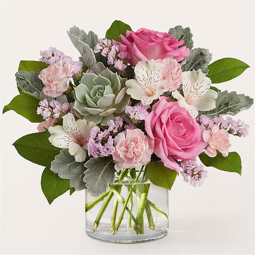 Dusty Rose Bouquet – Central Market Florist #138, Latham NY