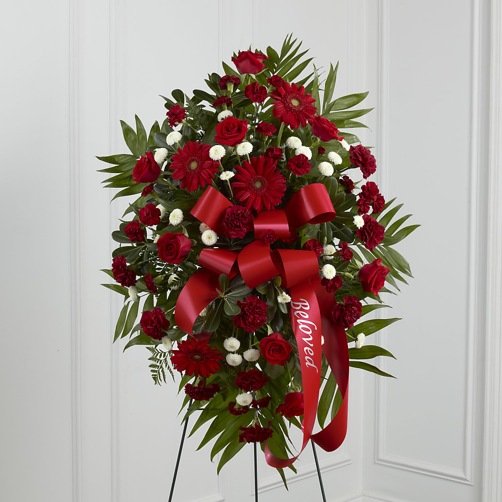 Treasured Memories Standing Spray – Central Market Florist #138, Latham NY