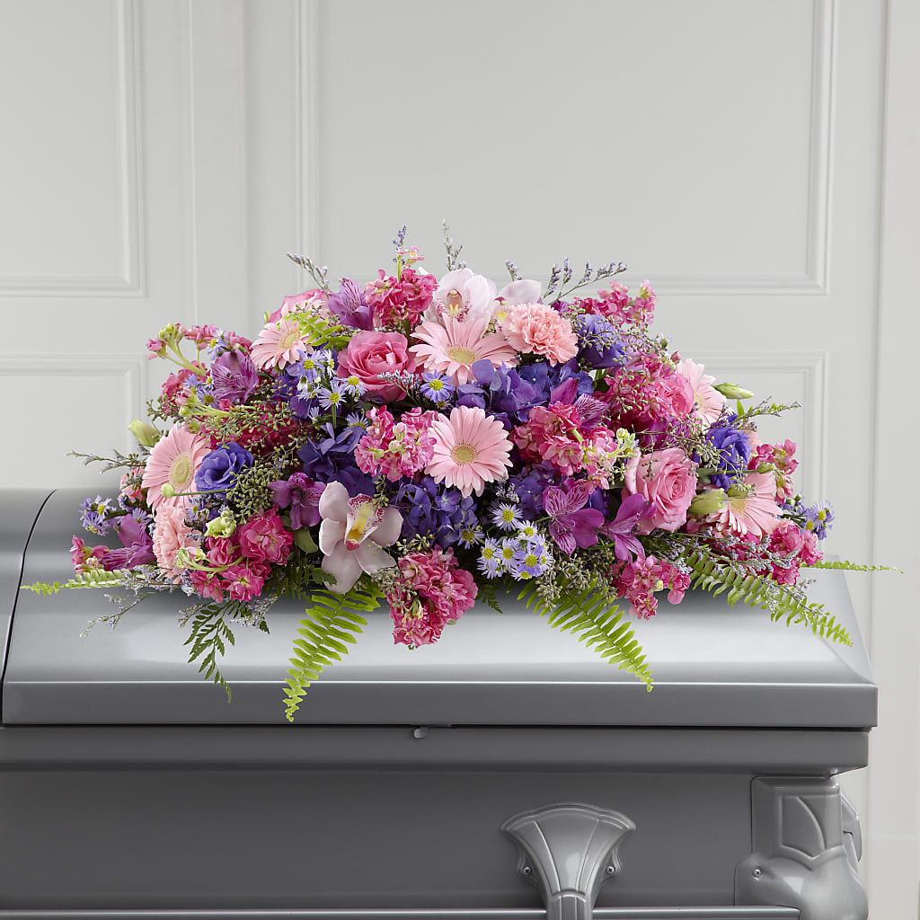 Glorious Garden Casket Spray – Central Market Florist #138, Latham NY