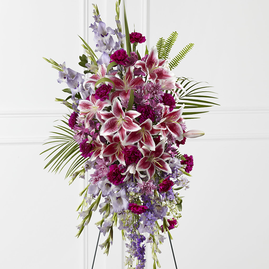 Tender Touch Standing Spray – Central Market Florist #138, Latham NY