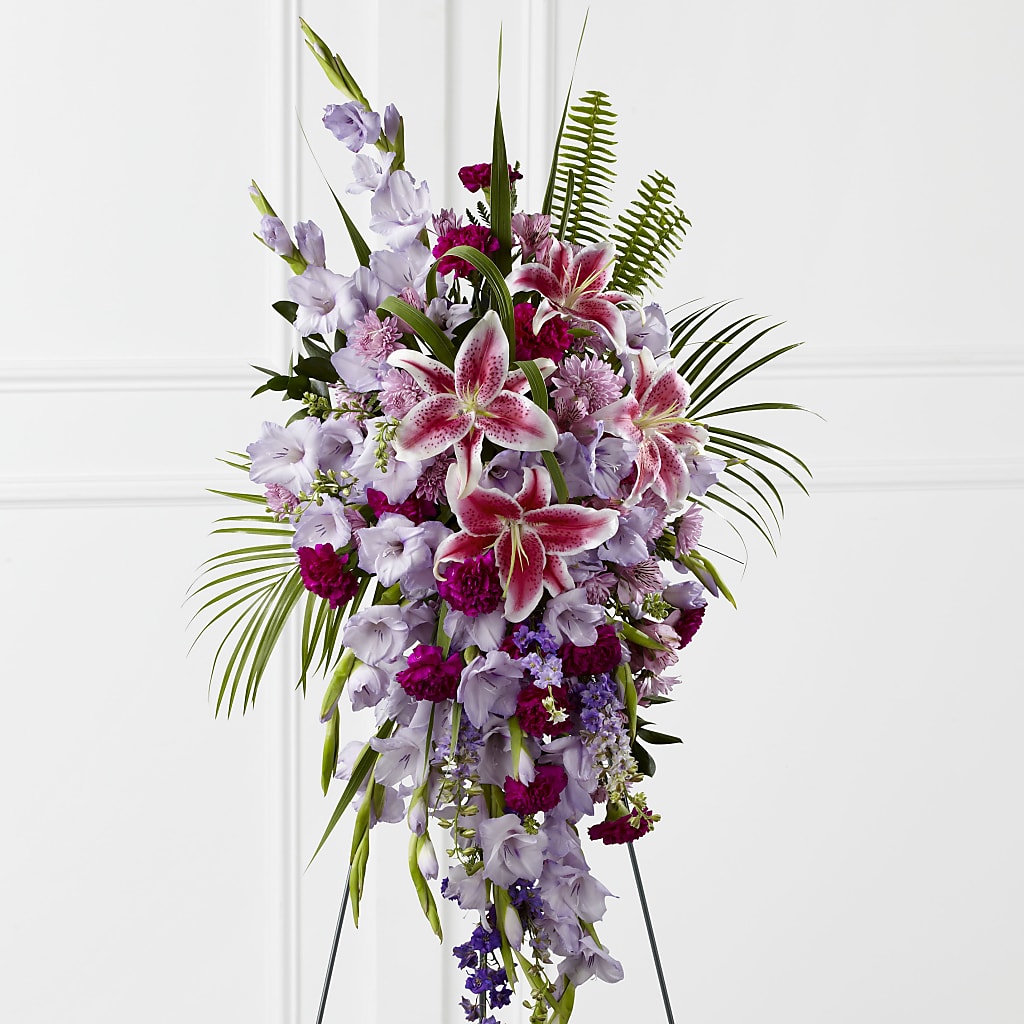 Tender Touch Standing Spray – Central Market Florist #138, Latham NY