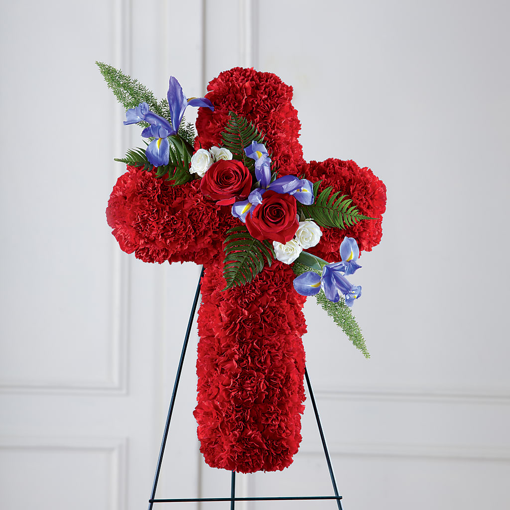 Faithful Hero Floral Cross – Central Market Florist #138, Latham NY