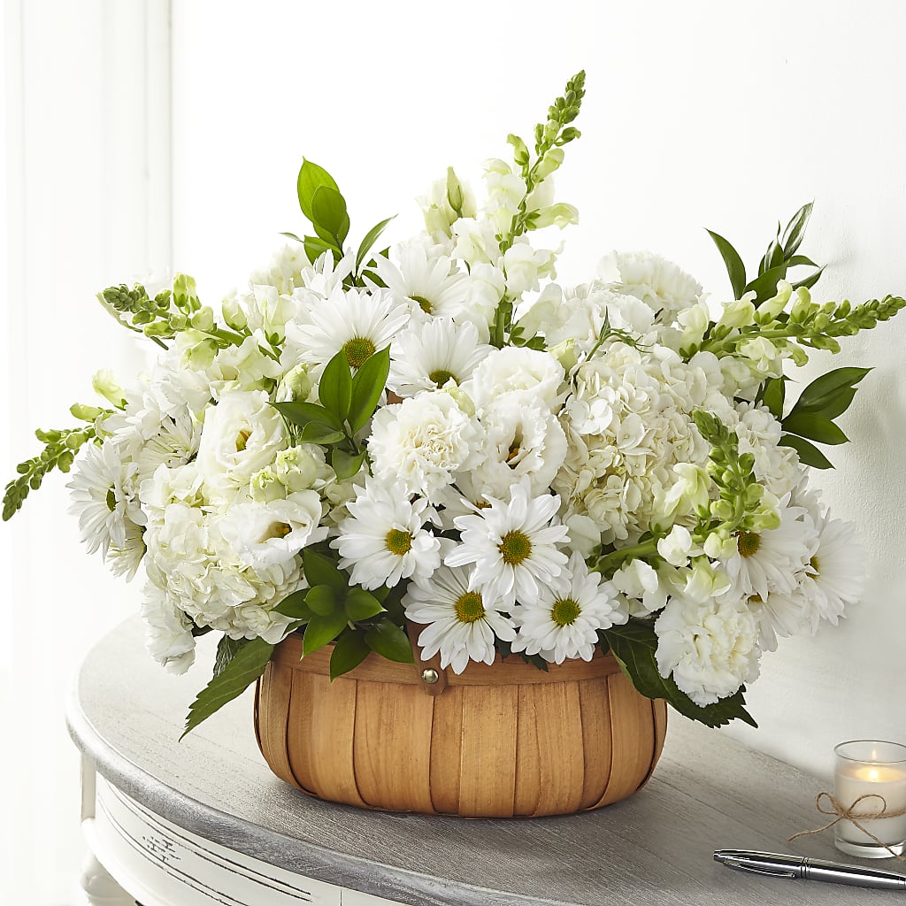 Pure Ivory Basket – Central Market Florist #138, Latham NY