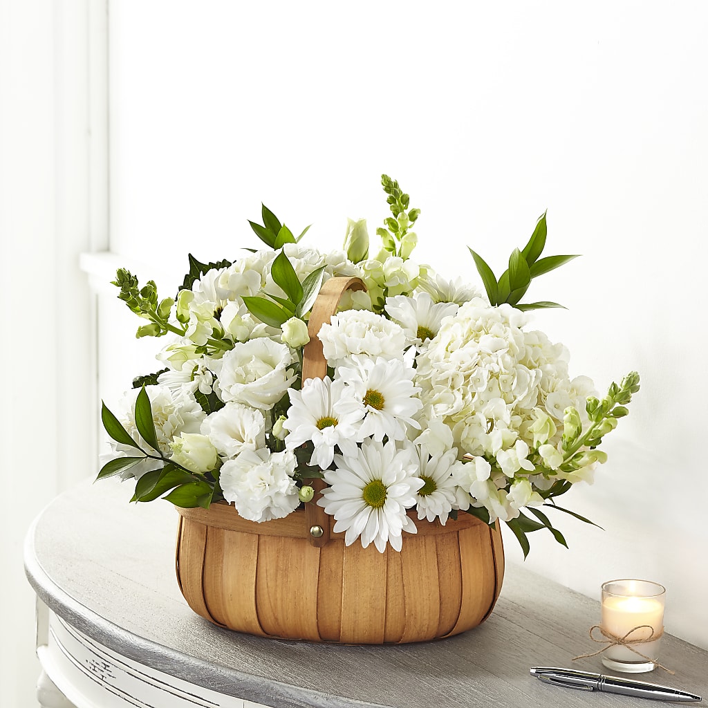 Pure Ivory Basket – Central Market Florist #138, Latham NY