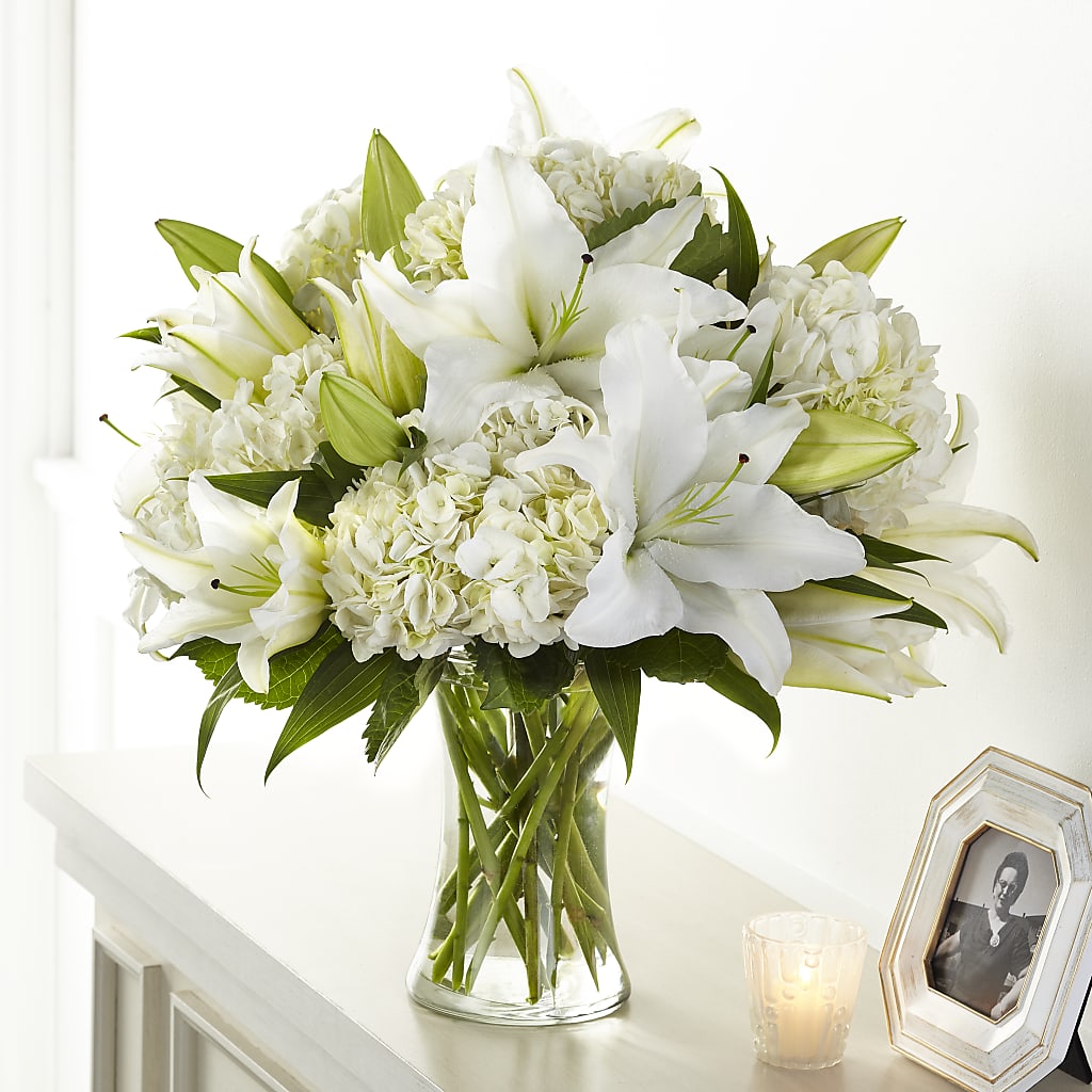 Compassionate Lily Bouquet – Central Market Florist #138, Latham NY