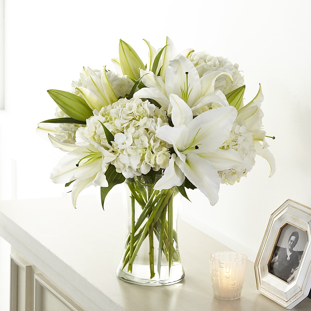 Compassionate Lily Bouquet – Central Market Florist #138, Latham NY
