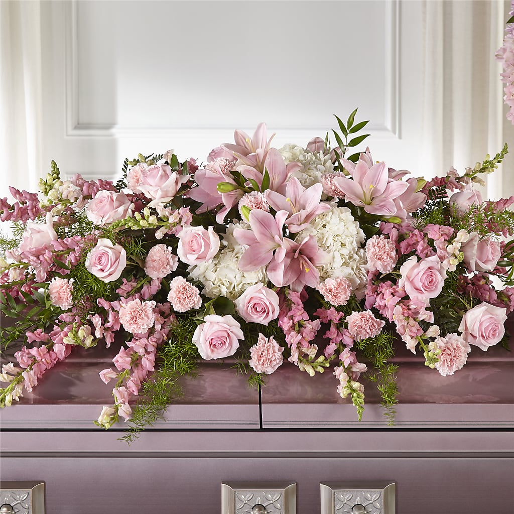 Life & Remembrance Casket Spray – Central Market Florist #138, Latham NY