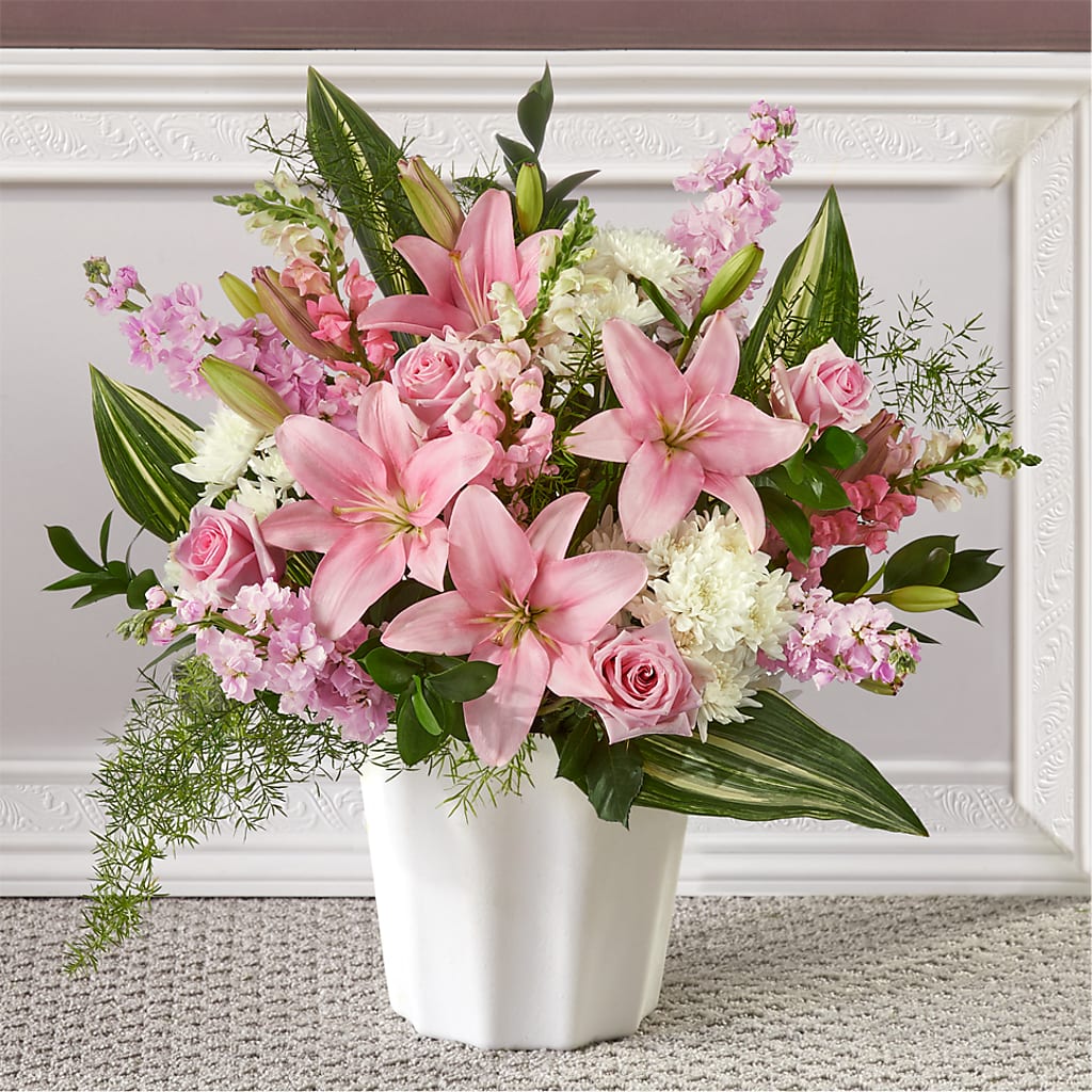 Simply Serene Floor Basket – Central Market Florist #138, Latham NY