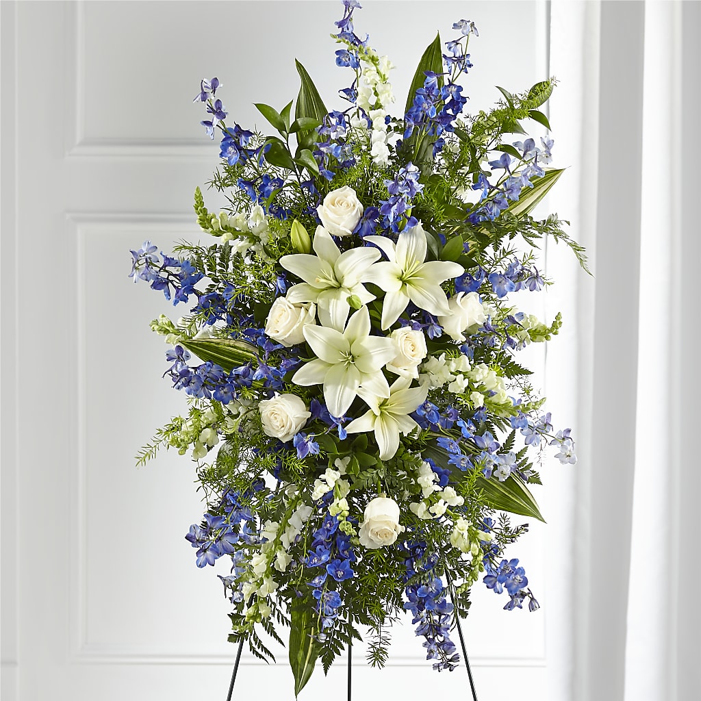 Faithful Friend Standing Spray – Central Market Florist #138, Latham NY