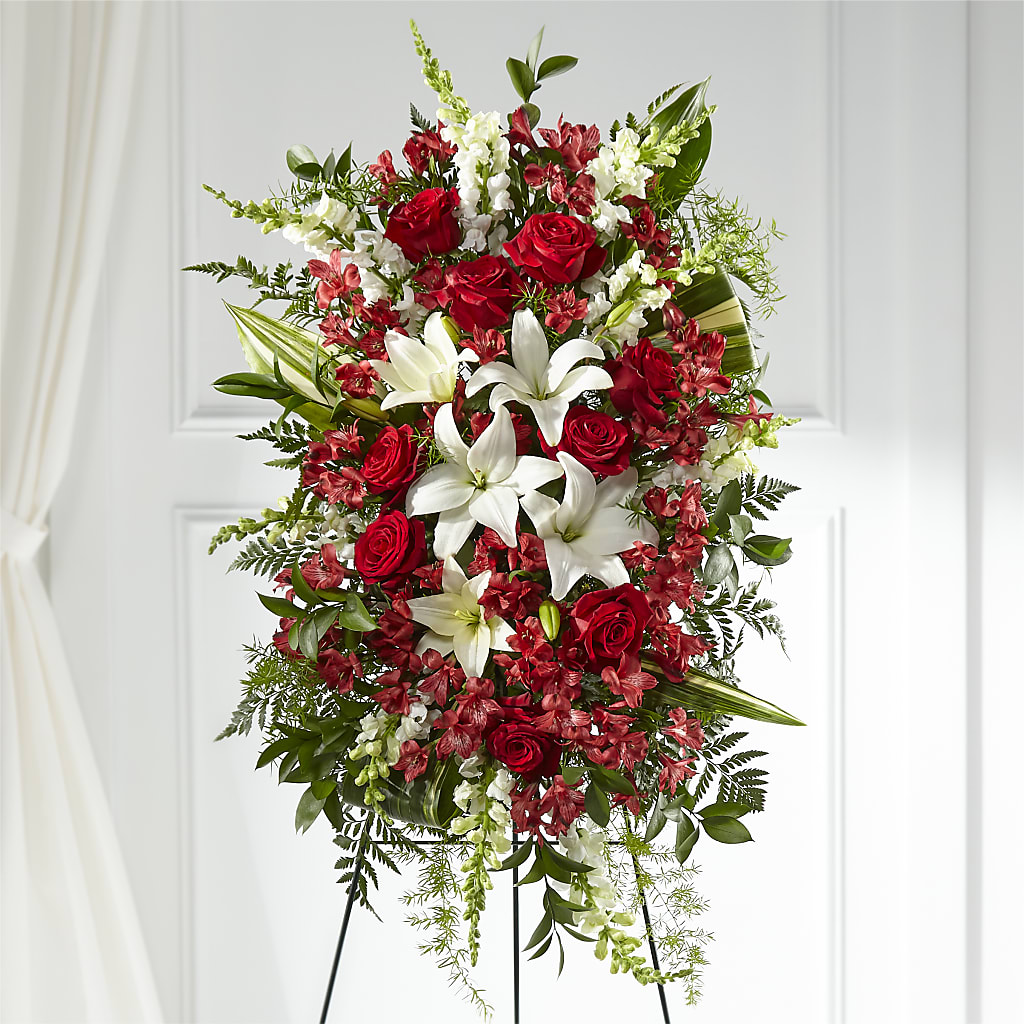 Everlasting Memory Standing Spray – Central Market Florist #138, Latham NY
