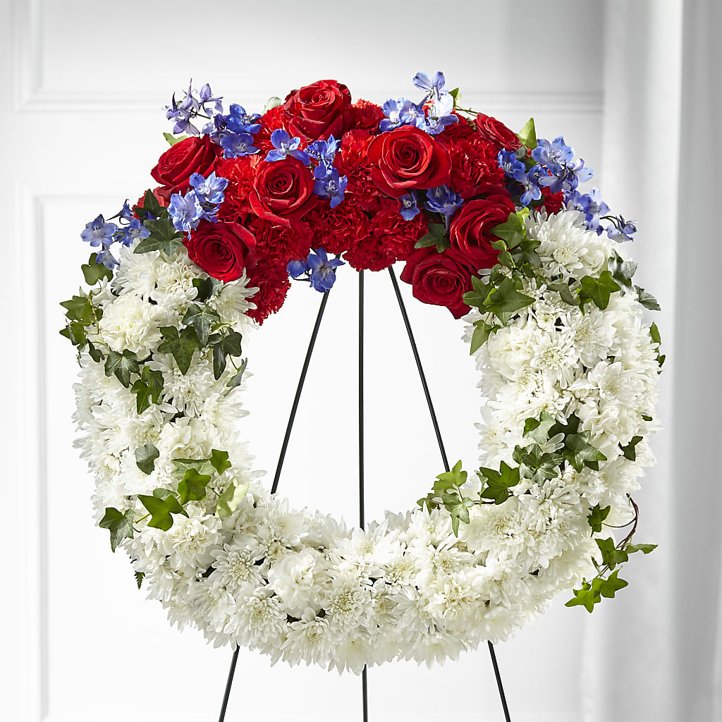 Patriotic Passion Wreath – Central Market Florist #138, Latham NY