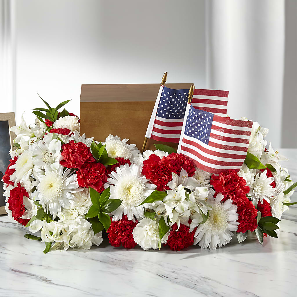 Spirit of Patriotism Cremation Adornment – Central Market Florist #138, Latham NY