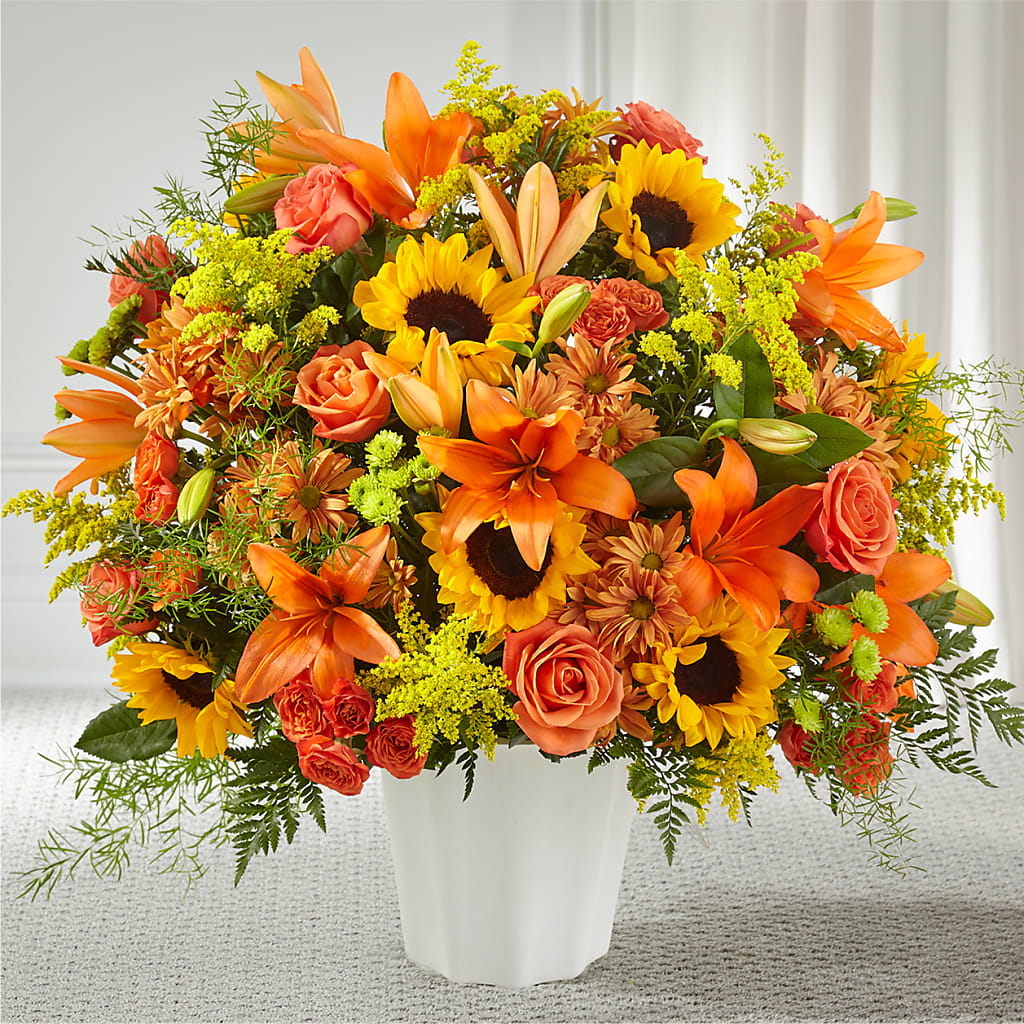 Harvest Thoughts Floor Basket – Central Market Florist #138, Latham NY