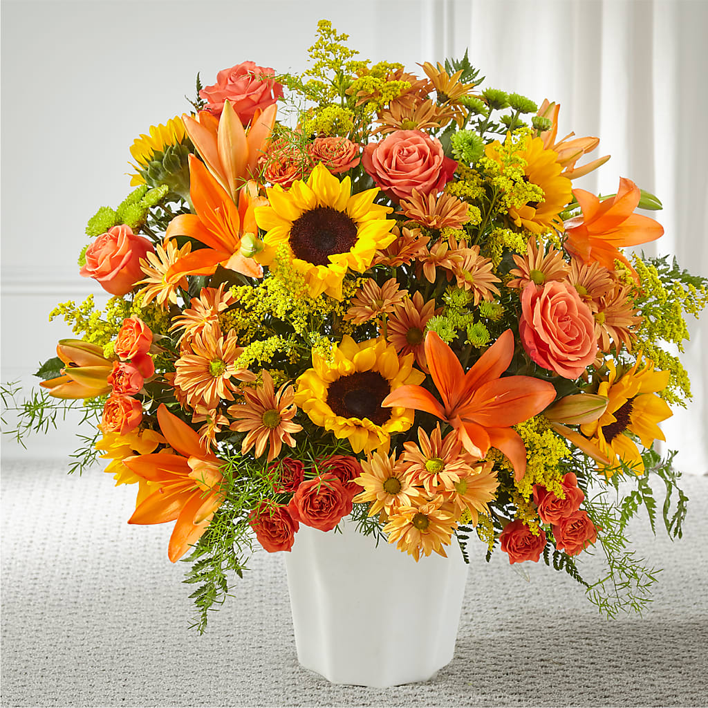 Harvest Thoughts Floor Basket – Central Market Florist #138, Latham NY