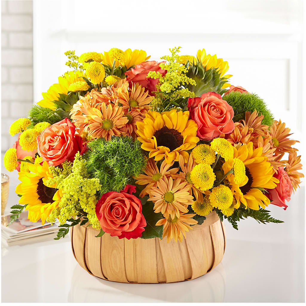 Harvest Sunflower Basket – Central Market Florist #138, Latham NY