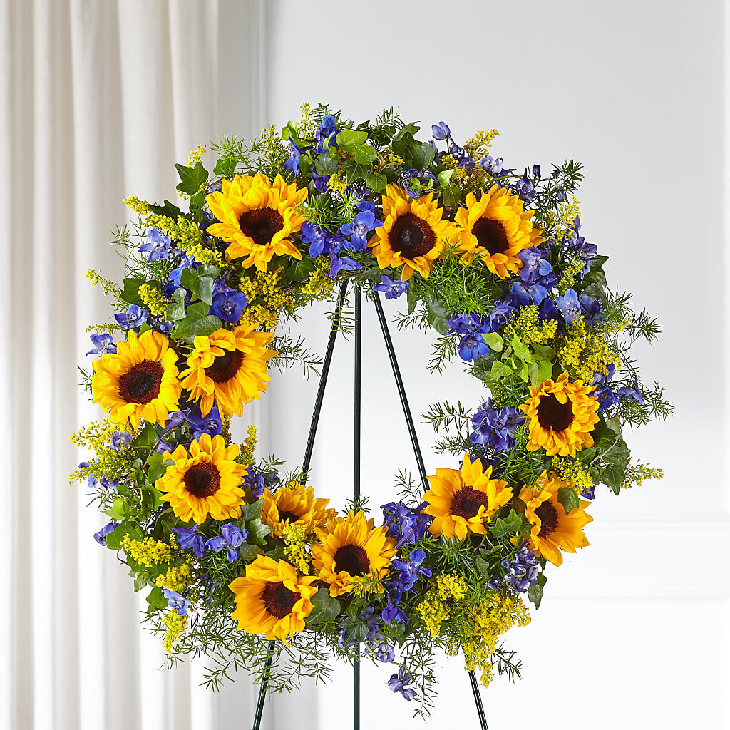 Bright Rays Wreath – Central Market Florist #138, Latham NY