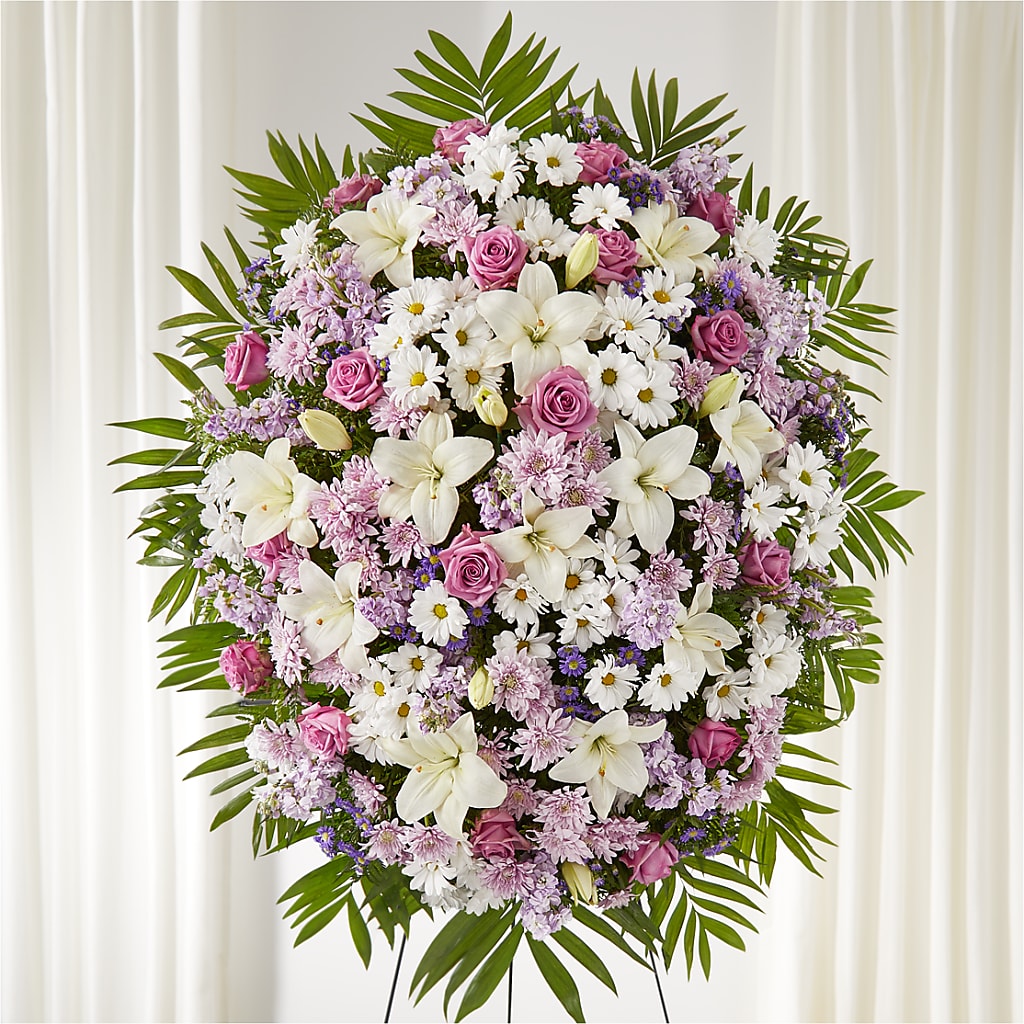 Surrounded by Love Standing Spray – Central Market Florist #138, Latham NY