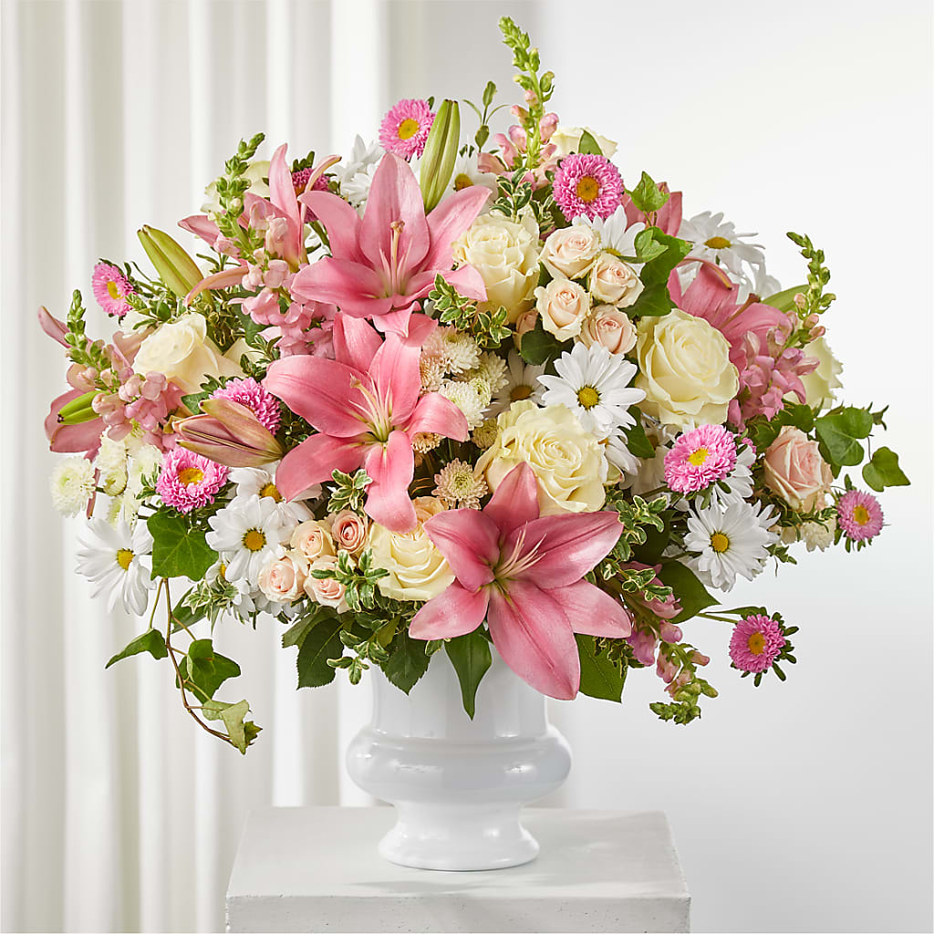 Empathetic Blooms Urn Arrangement – Central Market Florist #138, Latham NY