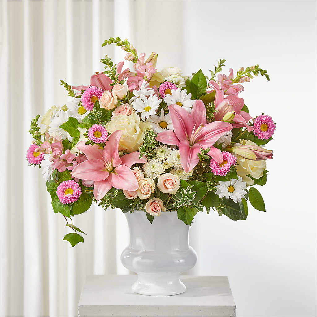 Empathetic Blooms Urn Arrangement – Central Market Florist #138, Latham NY
