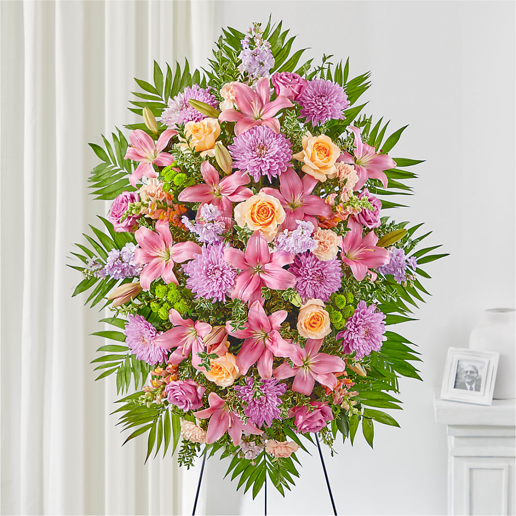 Love & Light Standing Spray – Central Market Florist #138, Latham NY