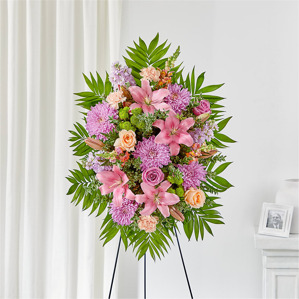 Love & Light Standing Spray – Central Market Florist #138, Latham NY