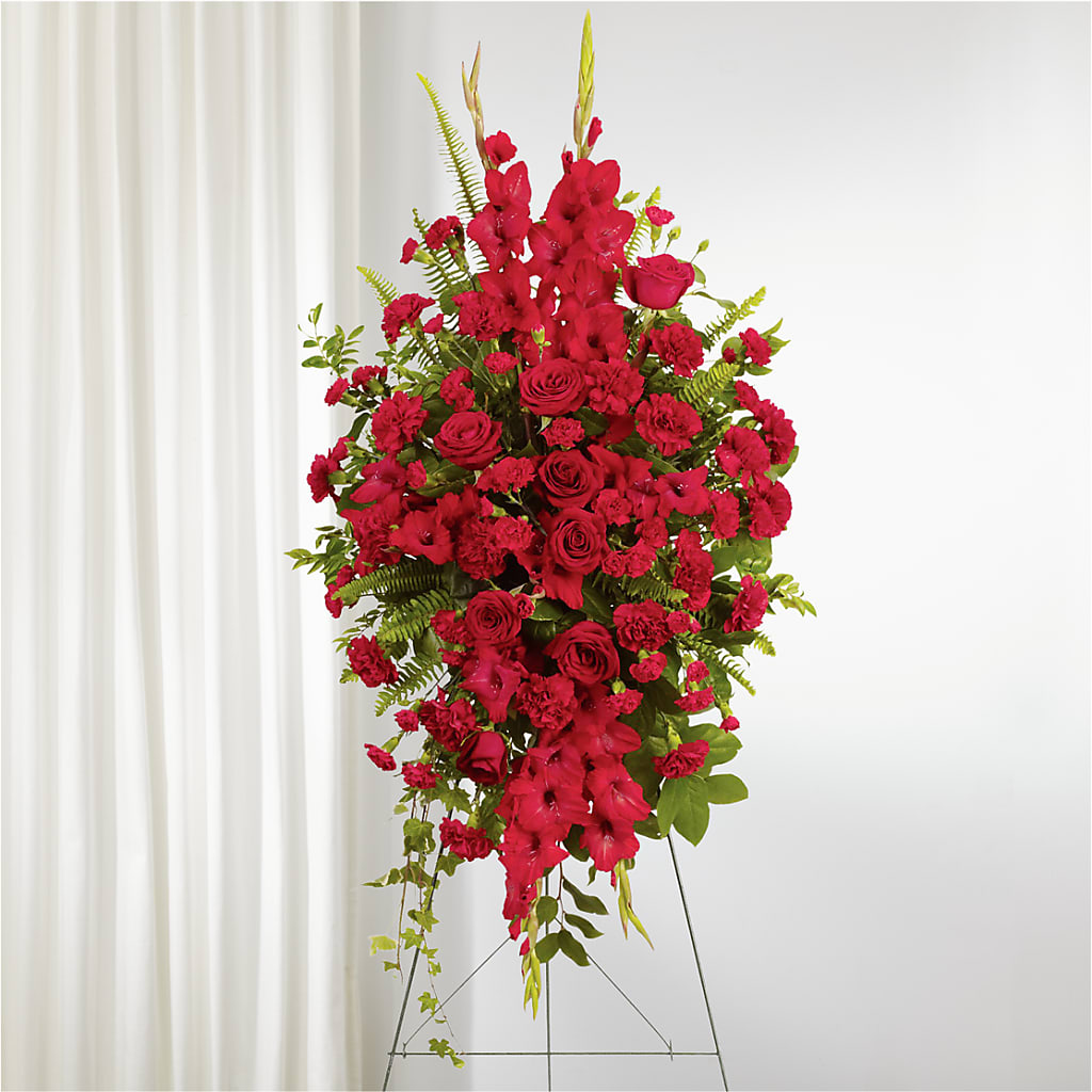 From the Heart Standing Spray – Central Market Florist #138, Latham NY