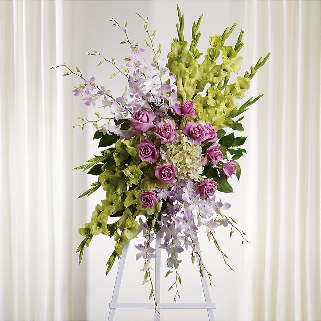 Lasting Legacy Standing Spray – Central Market Florist #138, Latham NY