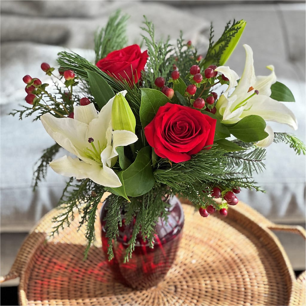 Evergreen Delight Bouquet – Central Market Florist #138, Latham NY