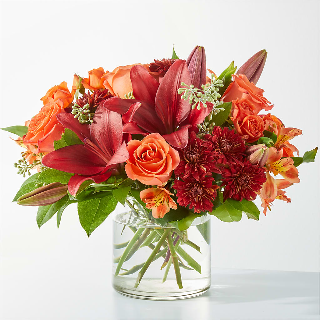 Crimson Leaves Bouquet – Central Market Florist #138, Latham NY