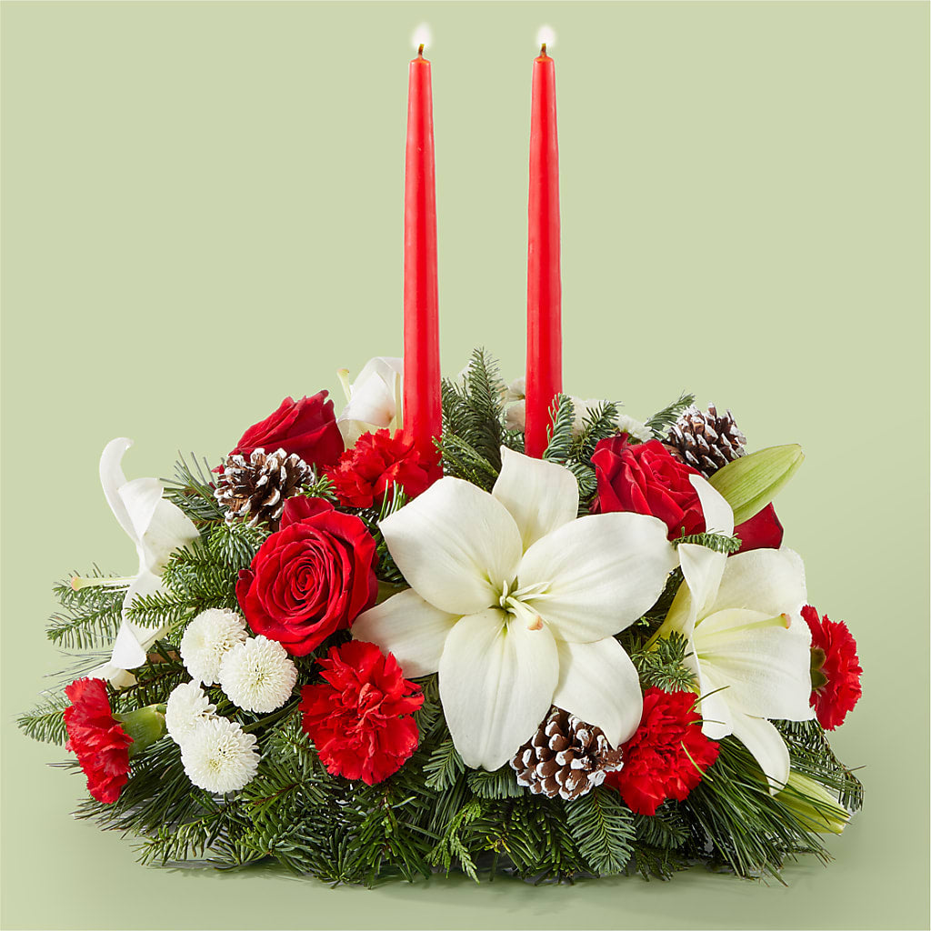 Seasonal Festivities Centerpiece – Central Market Florist #138, Latham NY