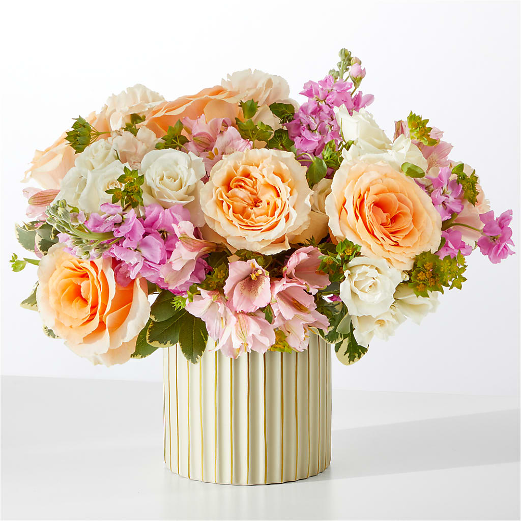 Paradise Bouquet with Ivory Vase – Central Market Florist #138, Latham NY