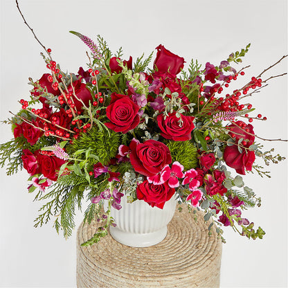 Big Red Bow Bouquet –  Central Market Florist #138, Latham NY