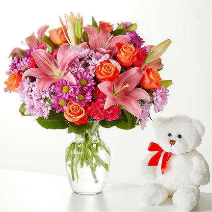 One and Only Bouquet and Bear Bundle –  Central Market Florist #138, Latham NY