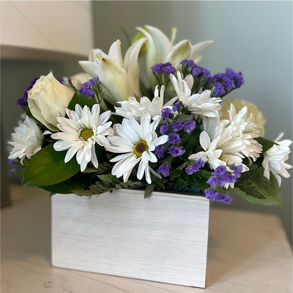Beyond Blue Box Bouquet –  Central Market Florist #138, Latham NY