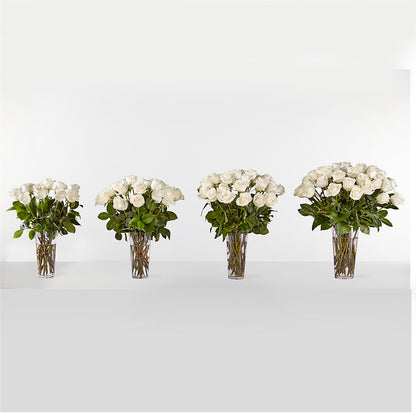 Long Stem White Rose Bouquet –  Central Market Florist #138, Latham NY