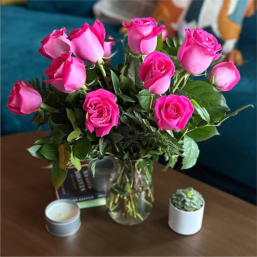 Long Stem Pink Rose Bouquet –  Central Market Florist #138, Latham NY