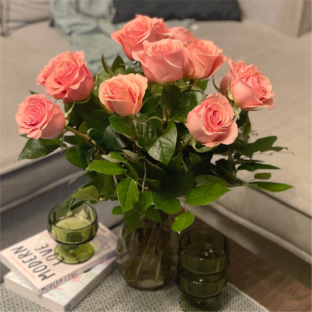 Long Stem Pink Rose Bouquet –  Central Market Florist #138, Latham NY