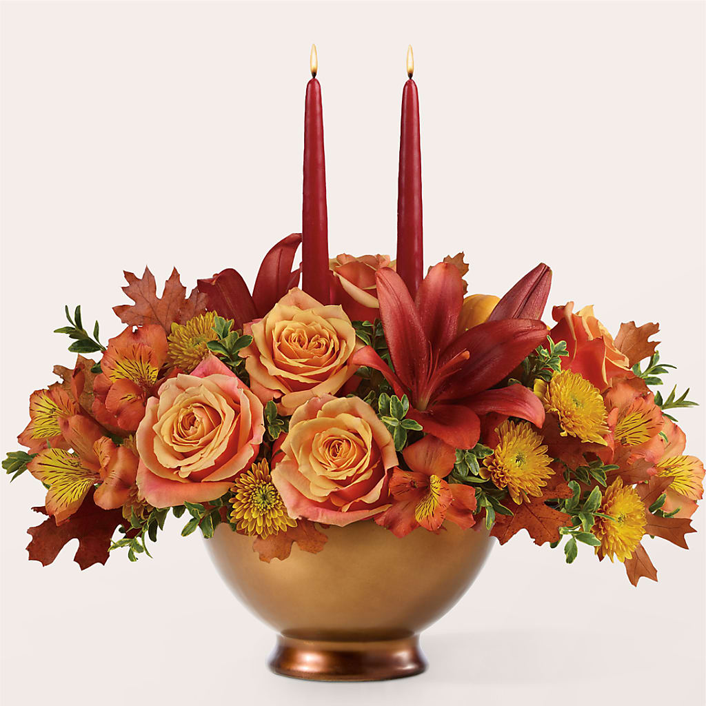 Harvest Table Centerpiece –  Central Market Florist #138, Latham NY