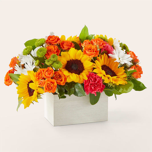Sun-drenched Blooms Box Bouquet –  Central Market Florist #138, Latham NY