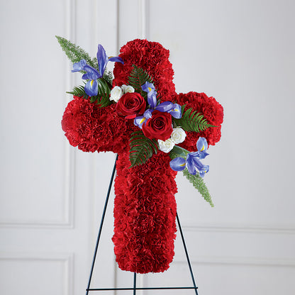Faithful Hero Floral Cross –  Central Market Florist #138, Latham NY